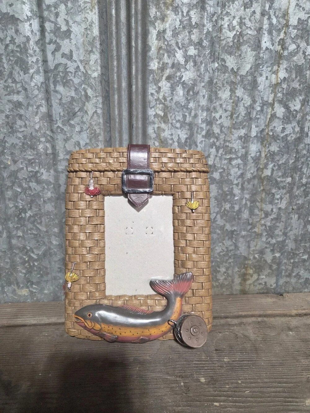 3D Resin Trout Fishing Photo Frame Cabin Lodge Decor